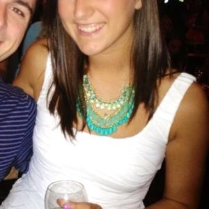 Aqua statement necklace